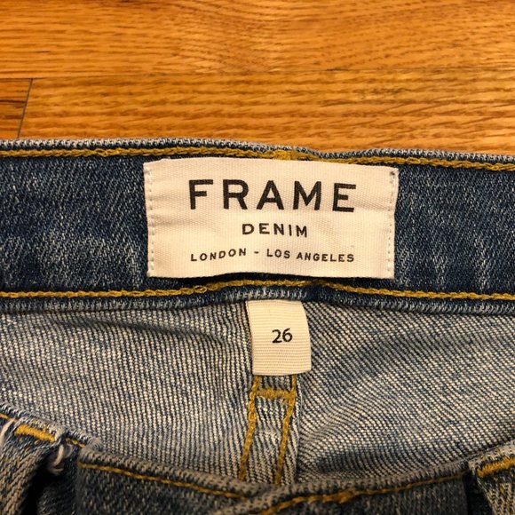 Womens Frame Denim Le Skinny de Jeanne Crop Burton Low Rise Blue Skinny Jeans 26 - Picture 10 of 11